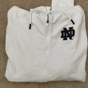 Under Armour White Hooded Zip Sweatshirt